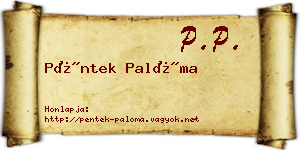 Péntek Palóma névjegykártya